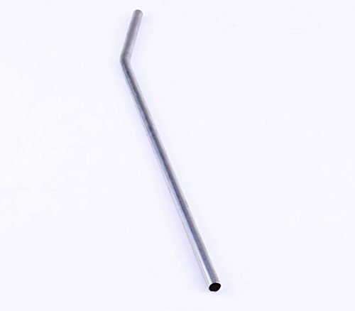 Stainless Steel Drinking Straws, Pack of 5, Bent, Party Straws, Flexible and Soft Cleaning Brush Included N3