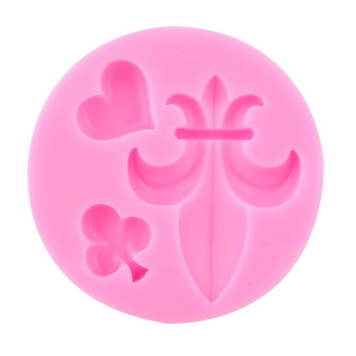 Yosoo DIY Four Shape to The Mold Silicone Kitchen Restaurant Bar Non-stick Cake Decoration Fondant Mold Tool (... N6
