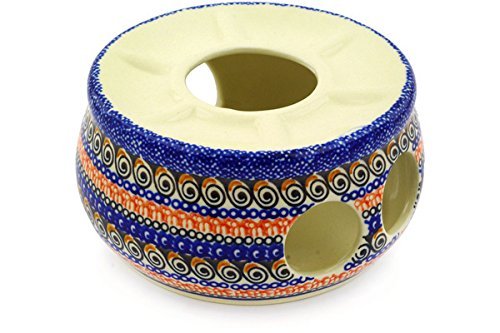 Polmedia Polish Pottery 6-inch Stoneware Heater H8502E Hand Painted from Zaklady Ceramiczne in Boleslawiec Poland... N2