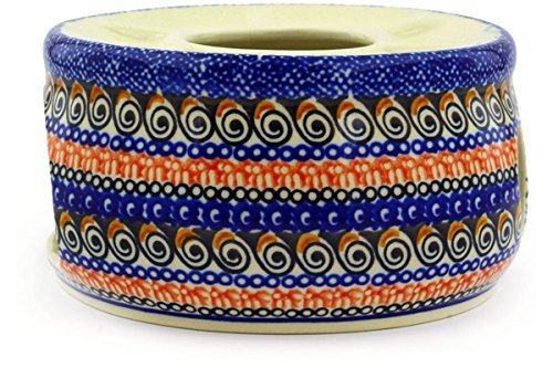 Polmedia Polish Pottery 6-inch Stoneware Heater H8502E Hand Painted from Zaklady Ceramiczne in Boleslawiec Poland... N3