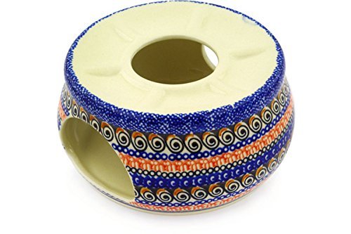 Polmedia Polish Pottery 6-inch Stoneware Heater H8502E Hand Painted from Zaklady Ceramiczne in Boleslawiec Poland... N4