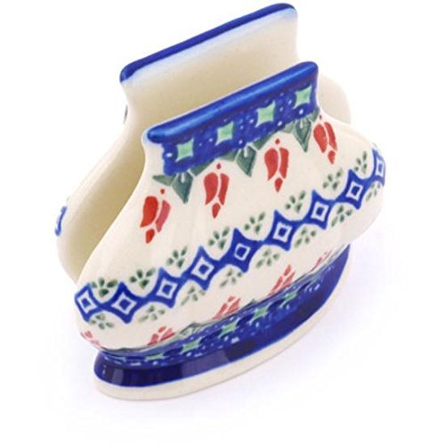 Ceramika Bona H7313G Polish Pottery Ceramic Napkin Holder Hand Painted, 4-Inch