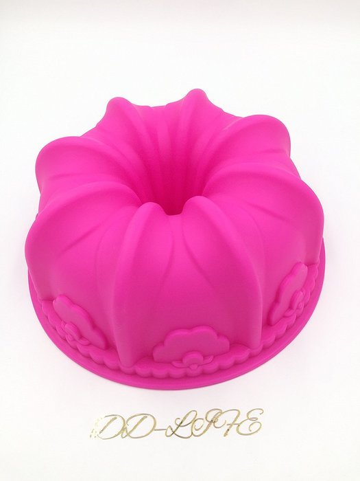 Large Lily Swirl Bundt Cake Pan Bread Chocolate Bakeware Silicone Mold
