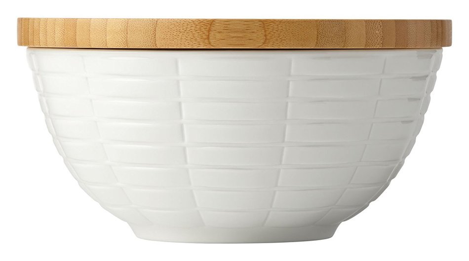 Lenox Entertain 365 Sculpture Rectangular Baker with Lid, White N18