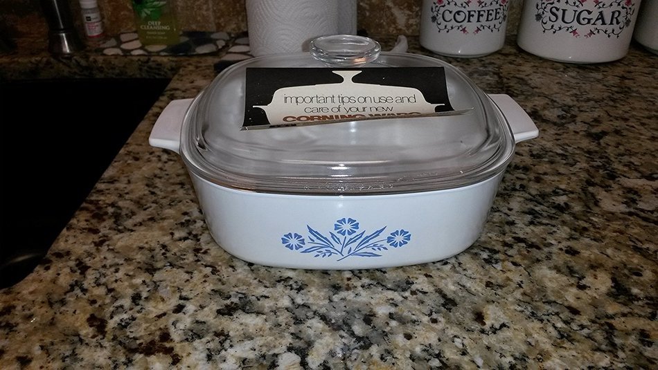 Vintage Corningware Blue Cornflower Baking Dish 2 Qt Casserole With Lid