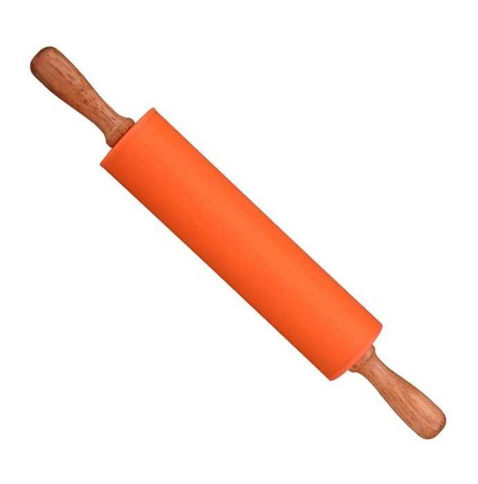 Jypc 4PCS Silicone Non-stick Rolling Pin with Wood Handle N10