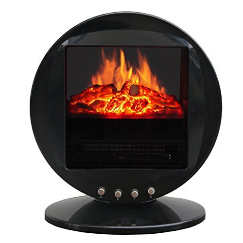 Black Desk Top Oscillating Electric Heater