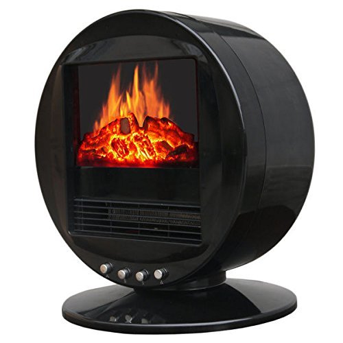 Black Desk Top Oscillating Electric Heater N2