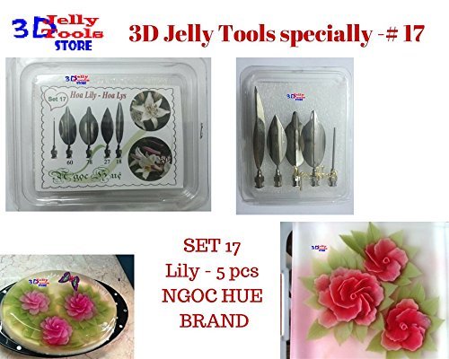 3D Jelly Cake Tools specially -Type 17 - LiLy - 5 pcs/set
