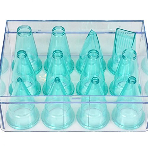 Fat Daddio's Polycarbonate Pastry Tubes / Frosting Tips 12 pc Self-Sealing