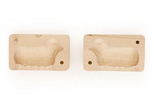 Traditional Easter Wooden Butter Lamb Mold, Small