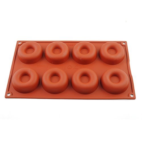 iClover Beautiful Food Grade food Grade Silicone Bakeware Baking Pan Cake Mold With 8 Cavity Silicone Donut Baking...
