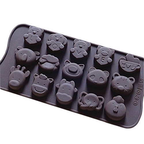 LOVE Animal Shapes Silicone Cake Mold Pan 8.2"x4.1"x0.59" Color At Random