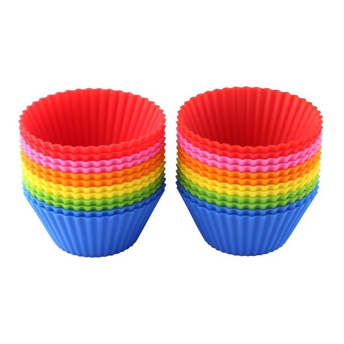 [Pack of 24] eGroo® Silicone Baking Cups Cupcake Liners , Non-stick ...