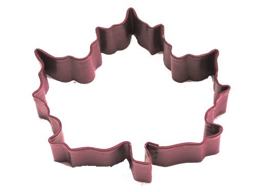 R&M Canada Maple Leaf 3" Cookie Cutter Red With Colored, Durable, Baked-on Polyresin Finish