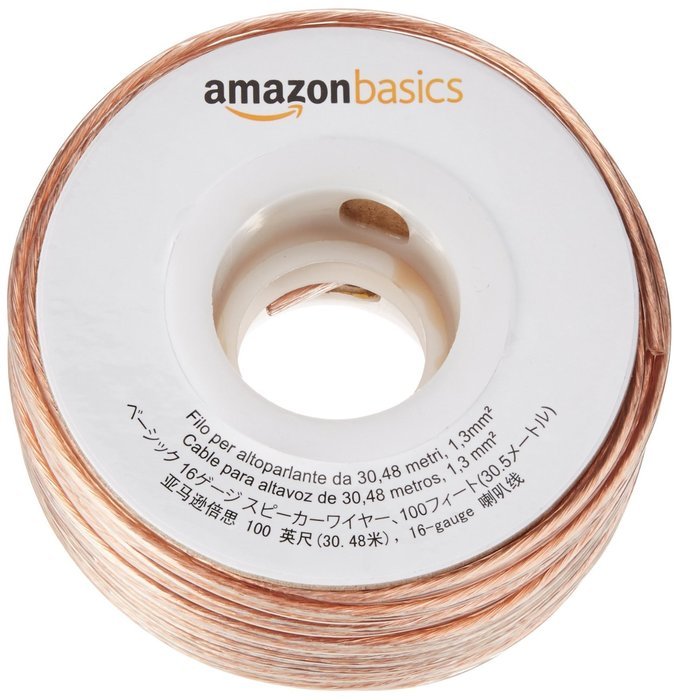 AmazonBasics 16-Gauge Speaker Wire - 100 Feet N2