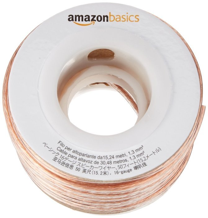 AmazonBasics 16-Gauge Speaker Wire - 100 Feet N6