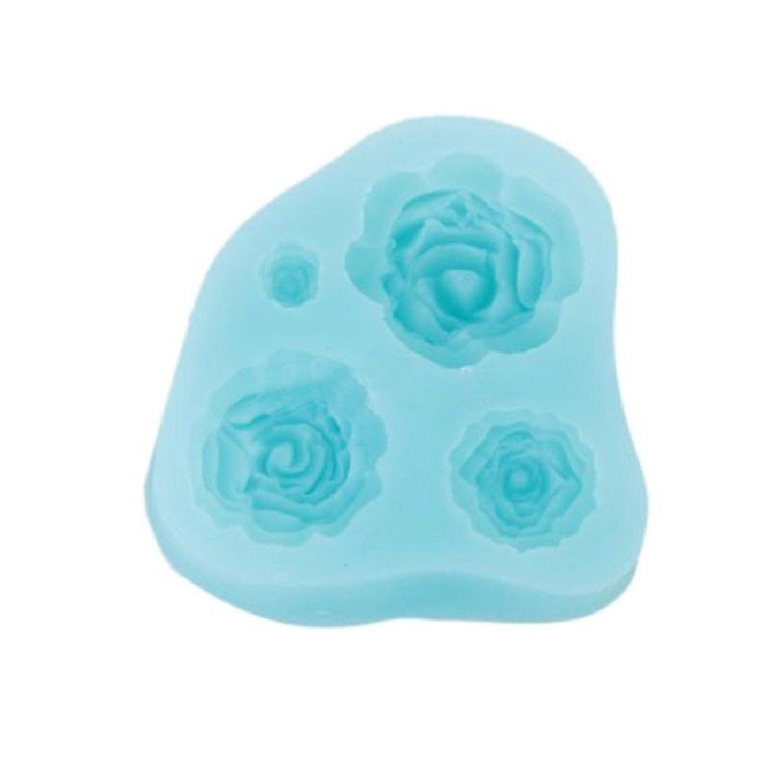 DUFUSTORE 1pc Silicon Rose Pattern Fondant Cake Sugarcraft Decorating Mold Tools N5