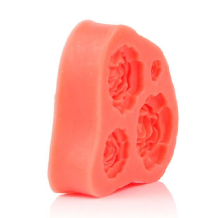 DUFUSTORE 1pc Silicon Rose Pattern Fondant Cake Sugarcraft Decorating Mold Tools N8