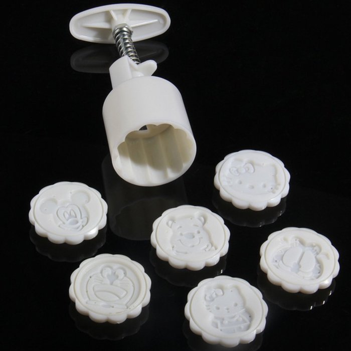 HOTOP Mid-autumn Festival Moon Cake Mold (Flower Stamp of 4 100g) N10