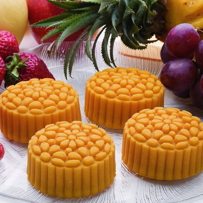 HOTOP Mid-autumn Festival Moon Cake Mold (Flower Stamp of 4 100g) N12