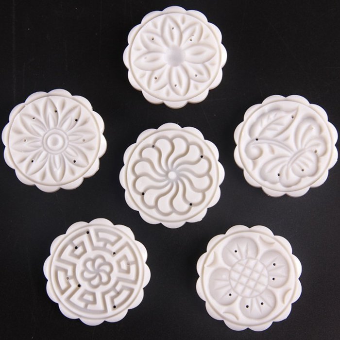 HOTOP Mid-autumn Festival Moon Cake Mold (Flower Stamp of 4 100g) N15