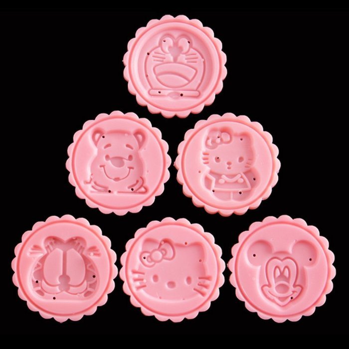HOTOP Mid-autumn Festival Moon Cake Mold (Flower Stamp of 4 100g) N18