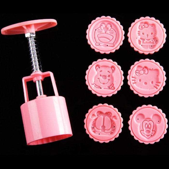 HOTOP Mid-autumn Festival Moon Cake Mold (Flower Stamp of 4 100g) N19
