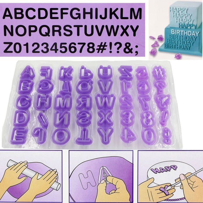 Fenta Food Grade PP Number Letter Cake Mold N2