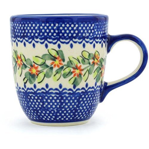 Ceramika Bona H8118G Polish Pottery Ceramic Mug Hand Painted, 11-Ounce