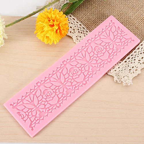 "Rose Silicone Lace Mold Chocolate Fandant Cake Decorating Mould" shopping