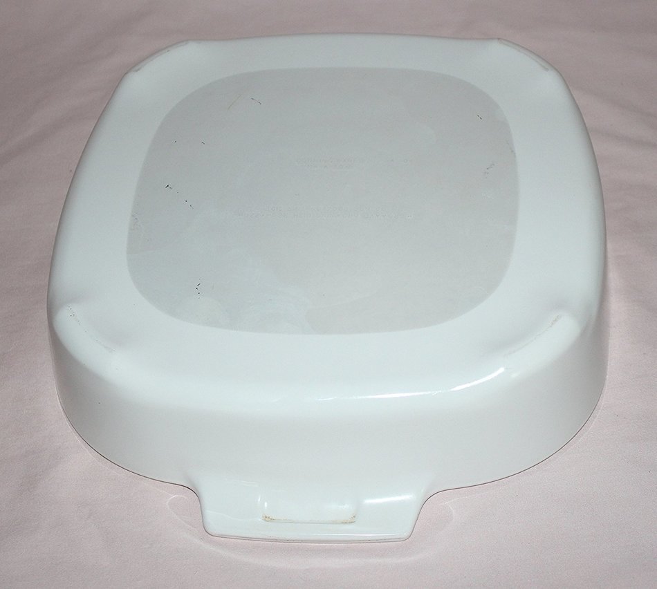 Vintage Corning Ware " Just White " Shallow Casserole Browning Skillet Baking Dish MW-A-10-B w/ Lid 10" N4