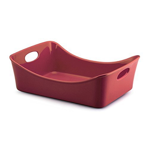 Rachael Ray Stoneware 9 x 13-inch Red Lasagna Lover Baker and Roaster