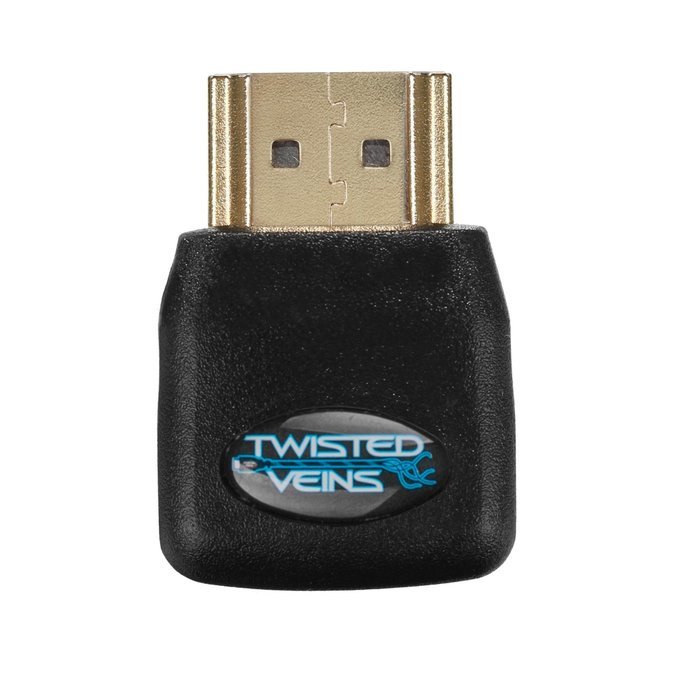 Twisted Veins ACHRALA3 4 Pack HDMI Right Angle Connectors/Adapters , Two (2) 90 degree connectors / Two (2) 270... N3
