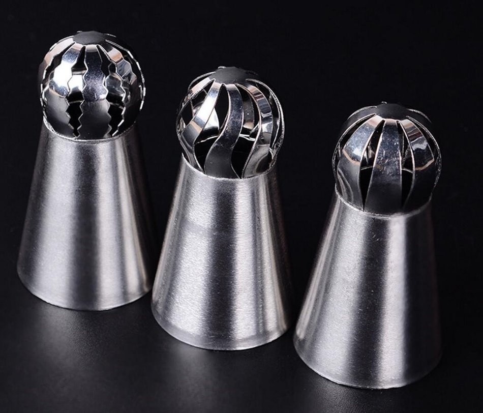 Russian Icing Piping Tips 39 Pcs/set, Kootips 19pcs Ball Tips Russian Icing Piping Nozzles Tips + 20 Disposable... N4