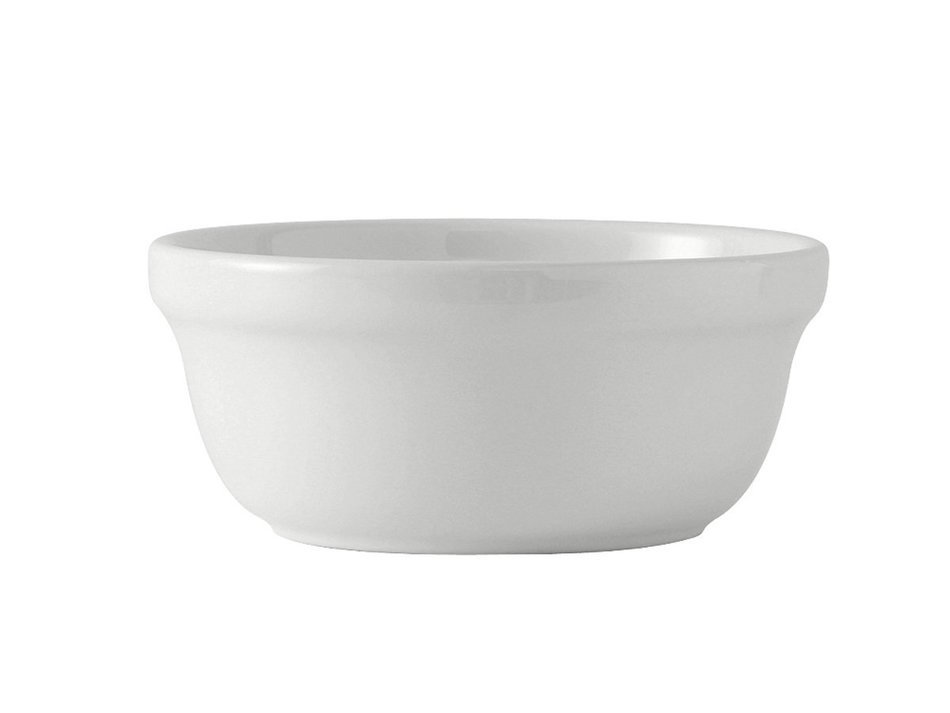 Tuxton BWB-1403 Vitrified China Casserole, 14 oz, White (Pack of 12)