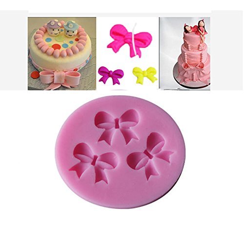 Shopline Bow Silicone Fondant Mould Cake Decorating Chocolate Baking Mold N4