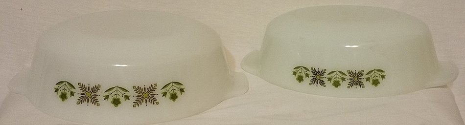 Vintage Anchor Hocking -Fire King - Meadow Green - 2 Piece Set - 1 1/2 Quart & 2 Quart N4