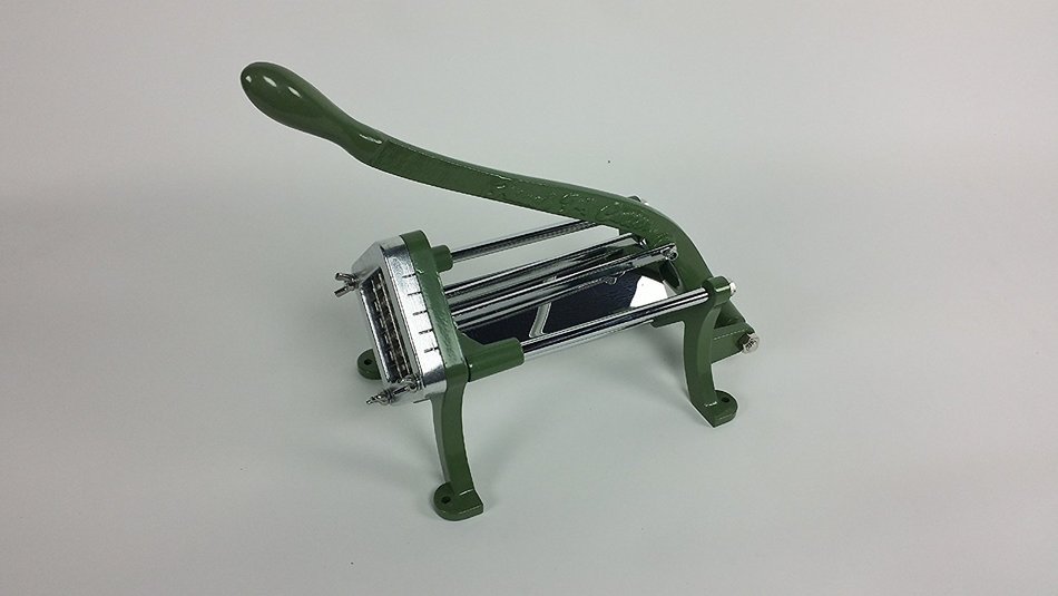 Foodservice Essentials (FFC-50) Commercial French Fry Cutter (1/2-Inch Blade, Die Cast Iron, Green) N5