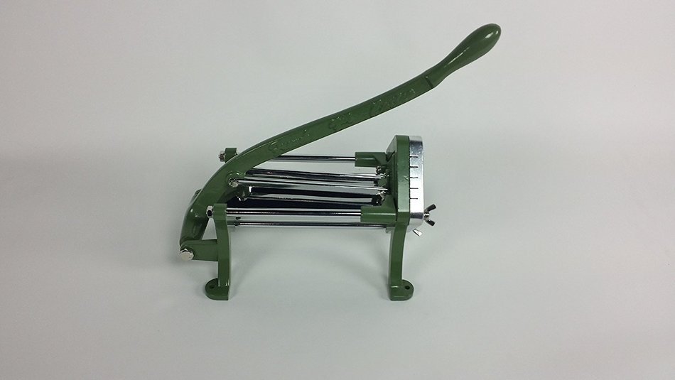Foodservice Essentials (FFC-50) Commercial French Fry Cutter (1/2-Inch Blade, Die Cast Iron, Green) N8