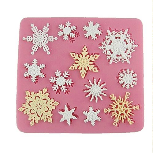 Snowflake Frozen Snow Flake Silicone Mold Cake Topper Fondant Chocolate
