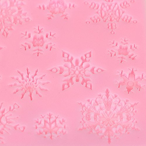 Snowflake Frozen Snow Flake Silicone Mold Cake Topper Fondant Chocolate N3