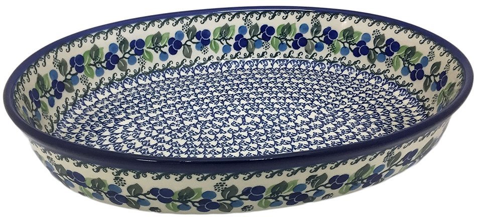 New Polish Pottery OVAL BAKER Boleslawiec CA Pattern 1416 European Stoneware