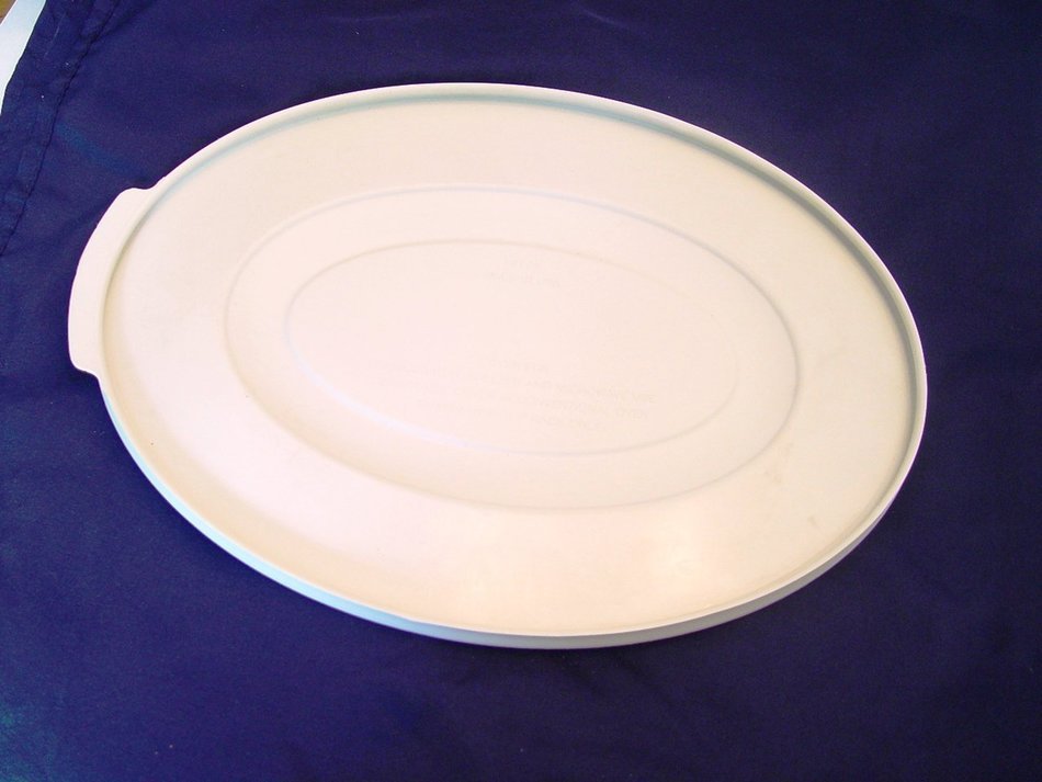 Corning Ware Corningware White Plastic LID Cover for Casual Elegance Oval Casserole Dish N3