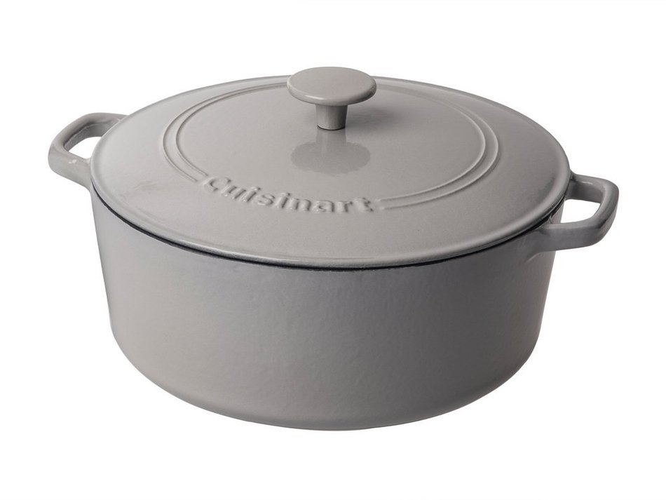 Cuisinart CI670-30CR Chef's Classic Enameled Cast Iron 7-Quart Round Covered Casserole, Cardinal Red