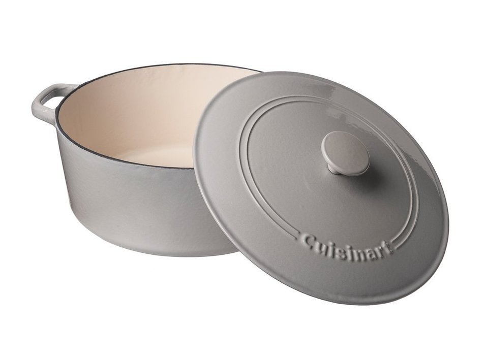 Cuisinart CI670-30CR Chef's Classic Enameled Cast Iron 7-Quart Round Covered Casserole, Cardinal Red N2