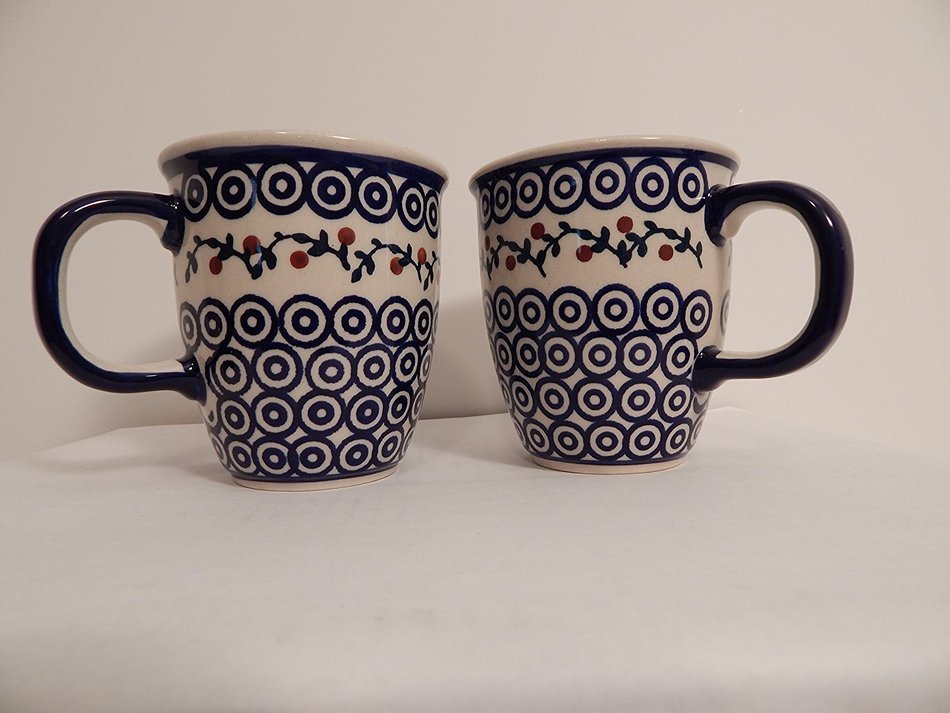 Polish Pottery Mugs 12 Oz.