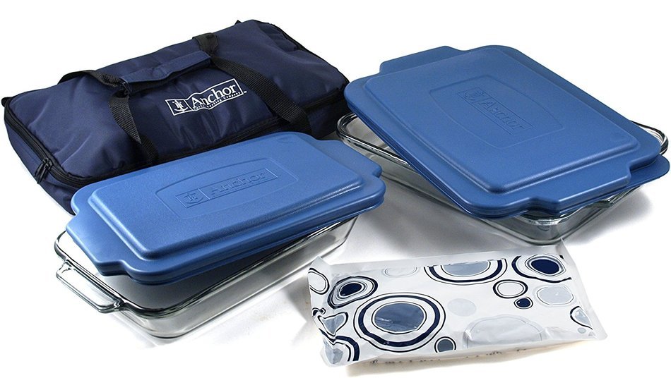 Anchor Hocking Oven Basics 6-Piece Bake-N-Take Bakeware Set N4