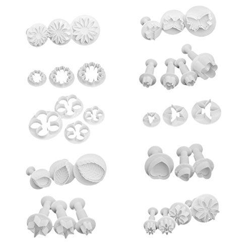 ACE 33Pcs Kitchen DIY Tools Decorating Cake Pastry Plunger Cutters Home Fondant Cookie Chocolate Sugar Craft Baking...