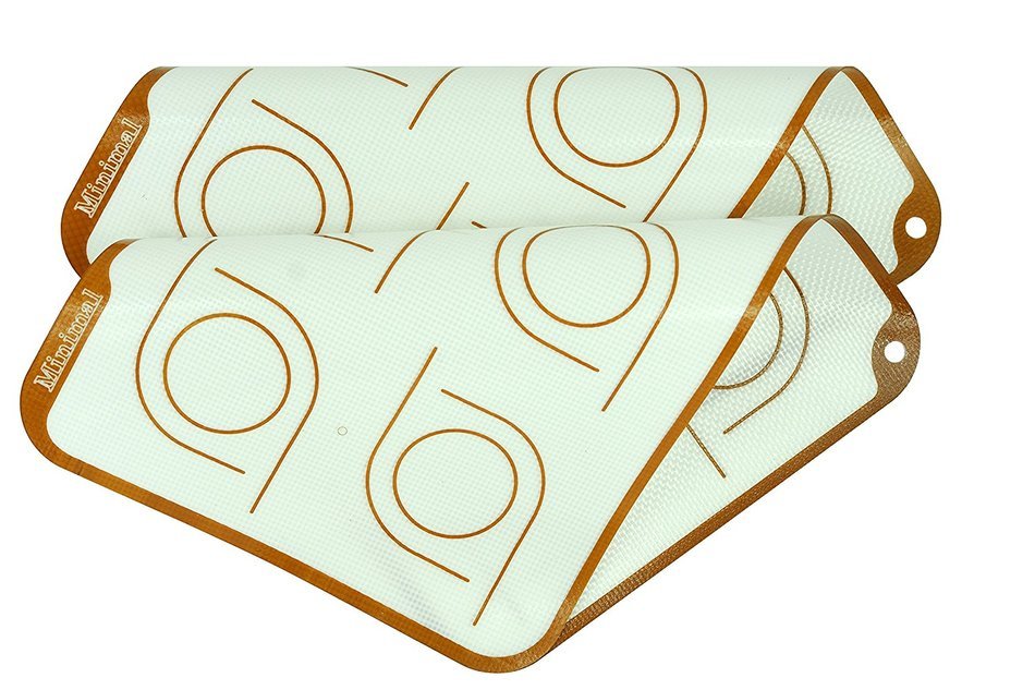 Minimal Silicone Baking Mat - Quarter sheet - 2 Pack-Long Lasting Ultra thick (1mm) Professional Grade Non-stick...